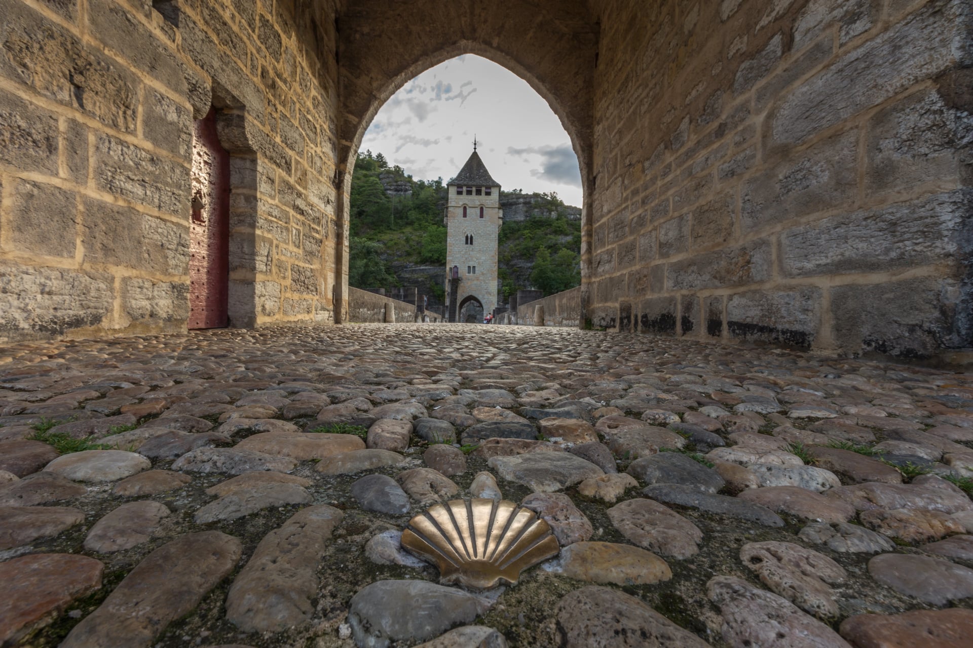 Pont Valantre in Cahors France, on the Camino to Santiago de Compostela