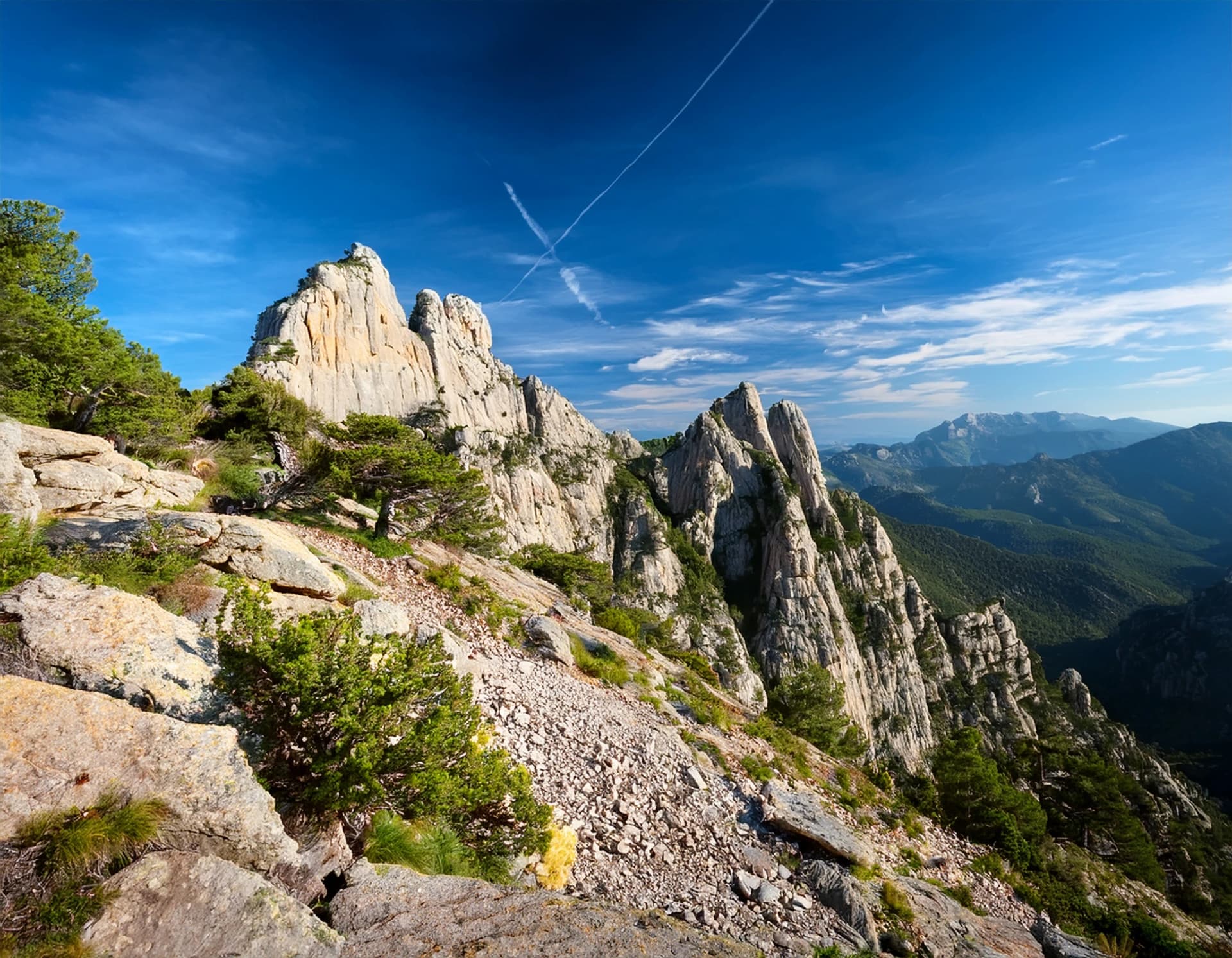 rocky landscape along the carros de foc hike catalonia pyrenees mountains spain europe
