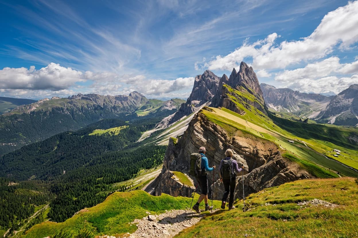 View of Seceda, Odle, Dolomites, Italy