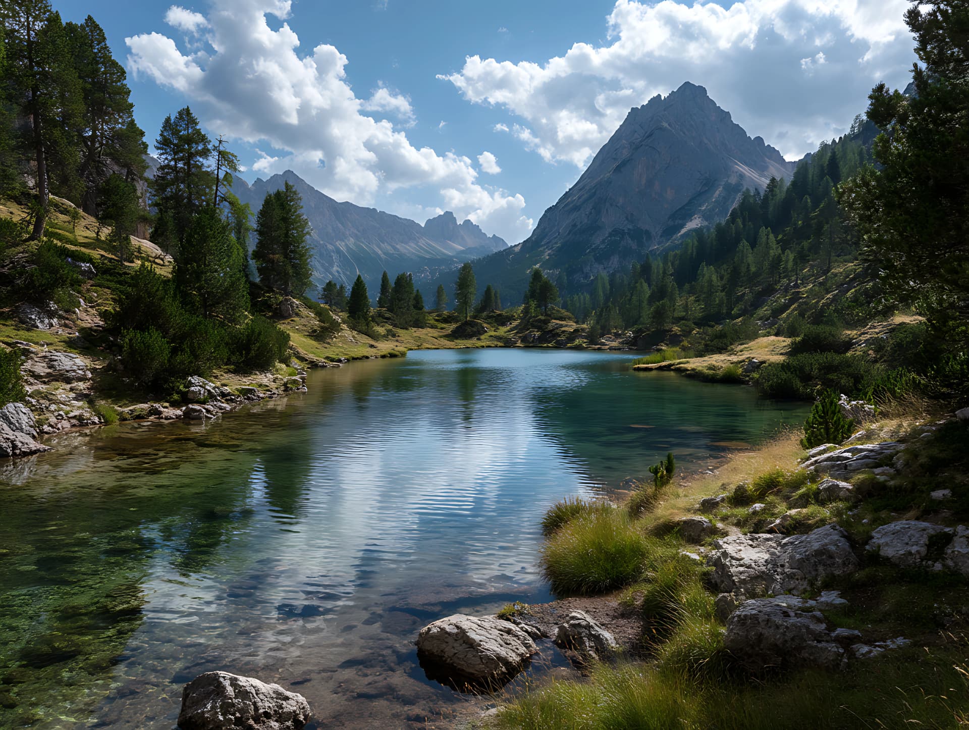 Serene Landscape of Puez Odle Nature Park