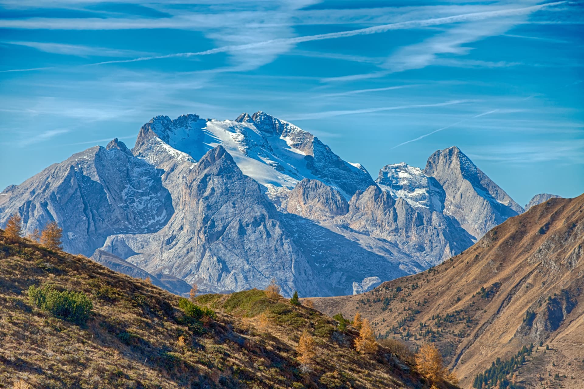 Marmolada named as the Queen of the Dolomites is a mountainous mountain group of the Alps, the highest in the Dolomites, reaching the highest point with Punta Penia (3,343 m). italy