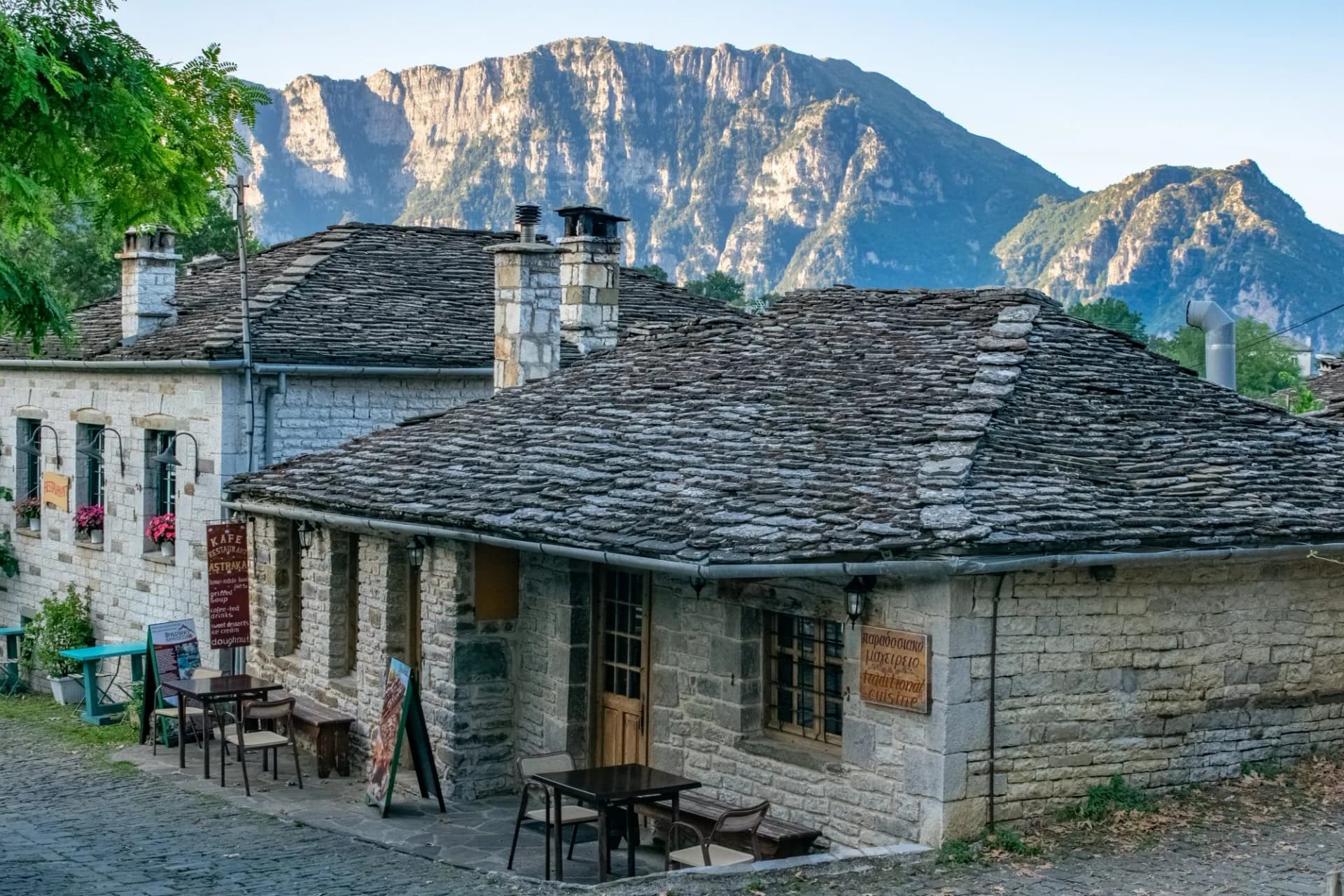 Lovely tavern in a picturesque greek stone town