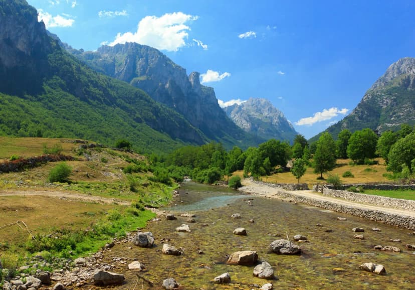Amazing view of spring in Ropojana valley