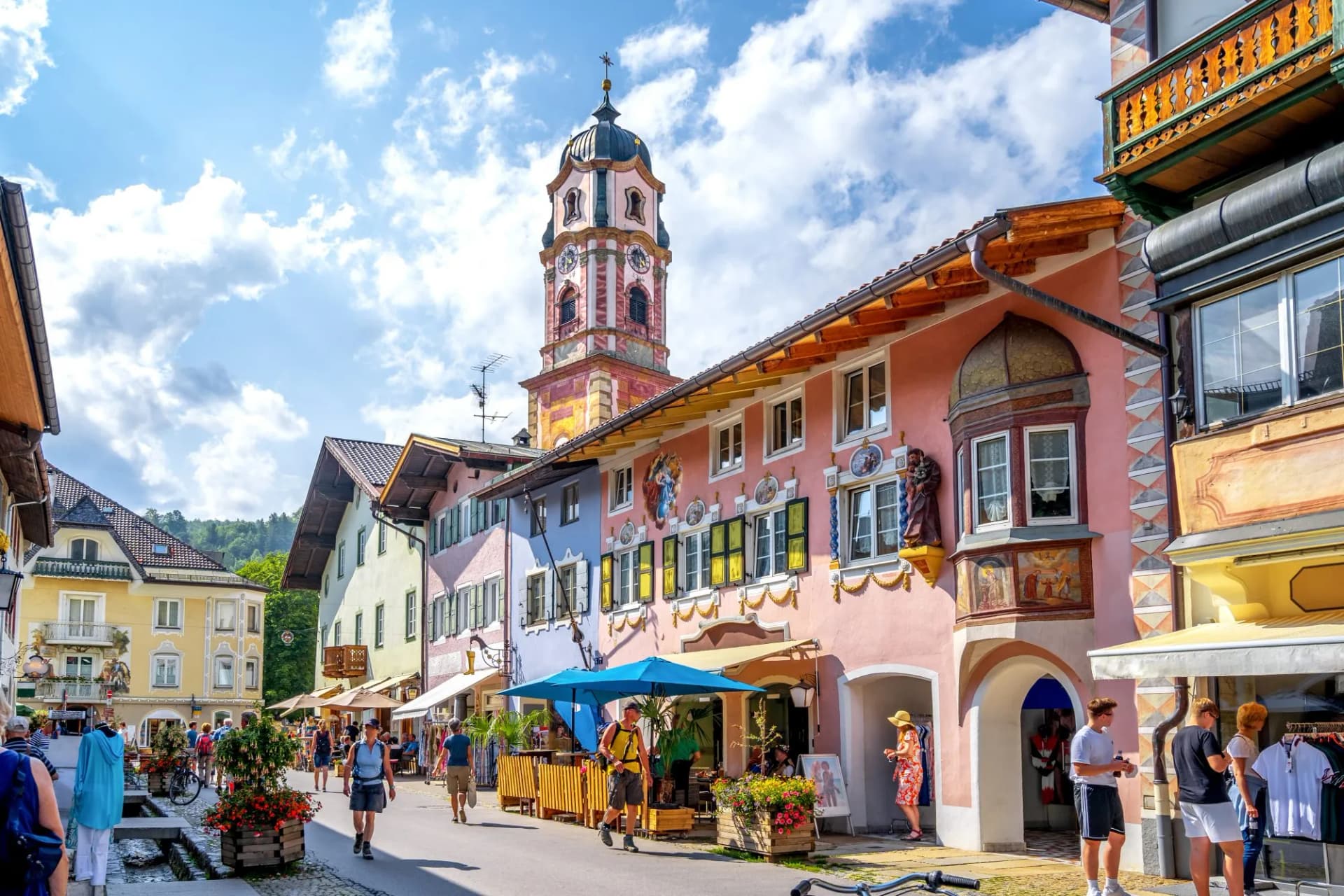 Altstadt, Mittenwald, Karwendel, Bayern, Deutschland