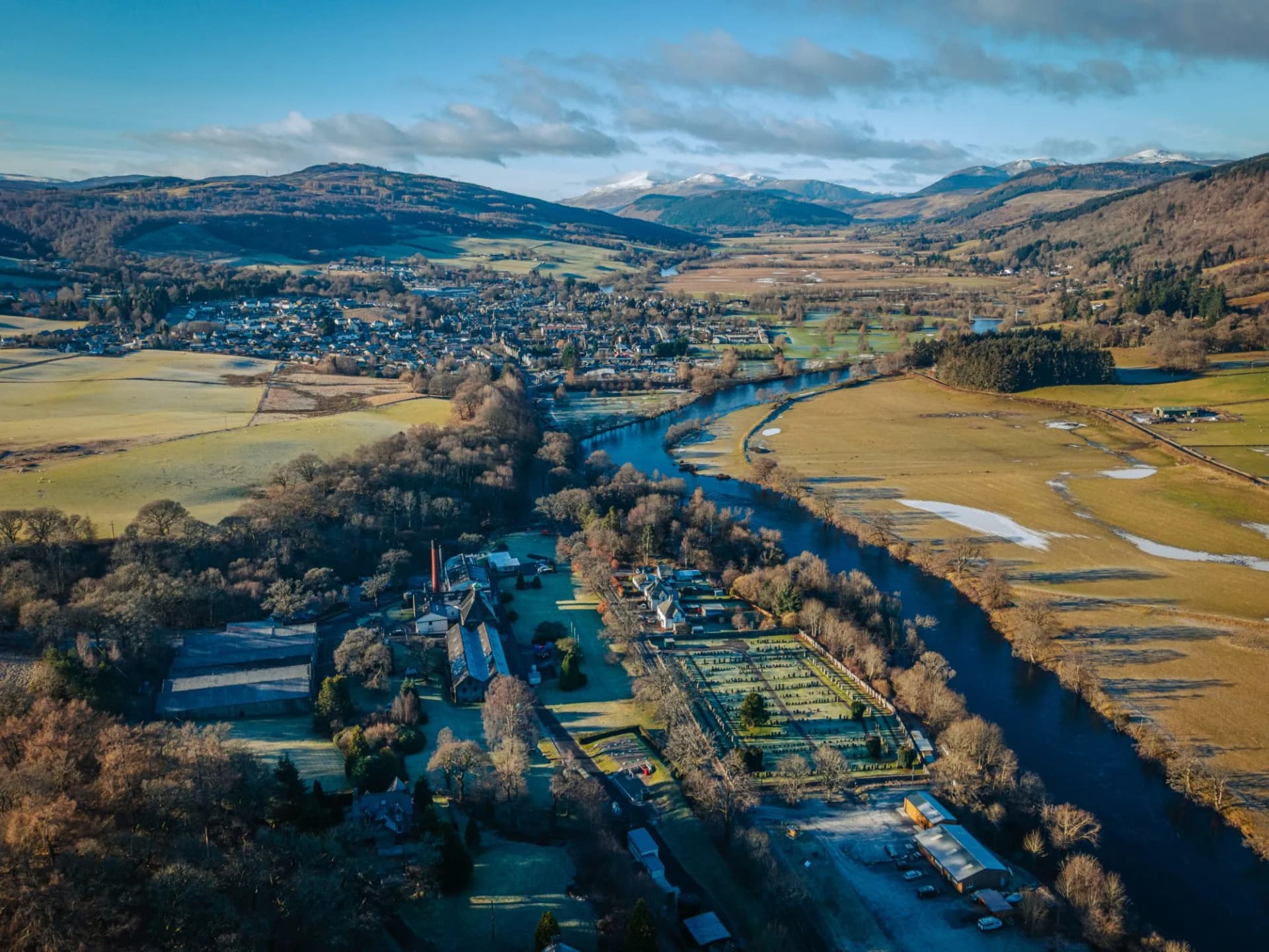 Aberfeldy, Perthshire, Scotland. Landscape scenery. River Tay.