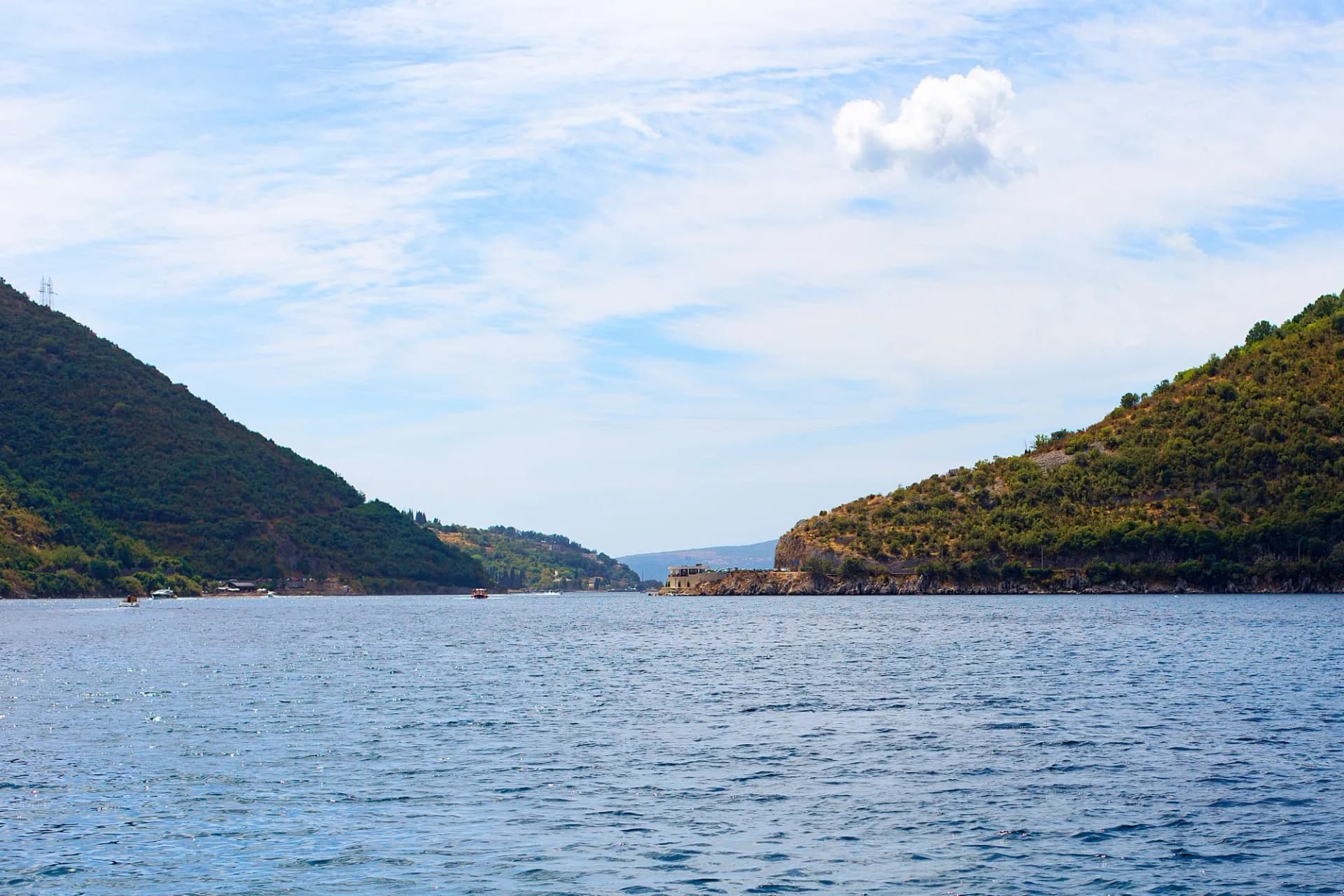 the mountains in Montenegro, and a beautiful sky with clouds