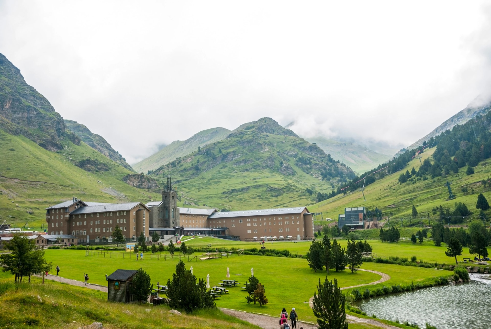 La Molina in valley in summer, Pyrenees