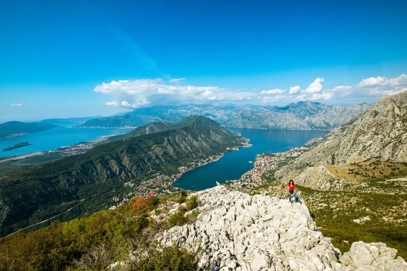 Best kotor viewpoint in the whole of Kotor Bay overlooking the adriatic sea