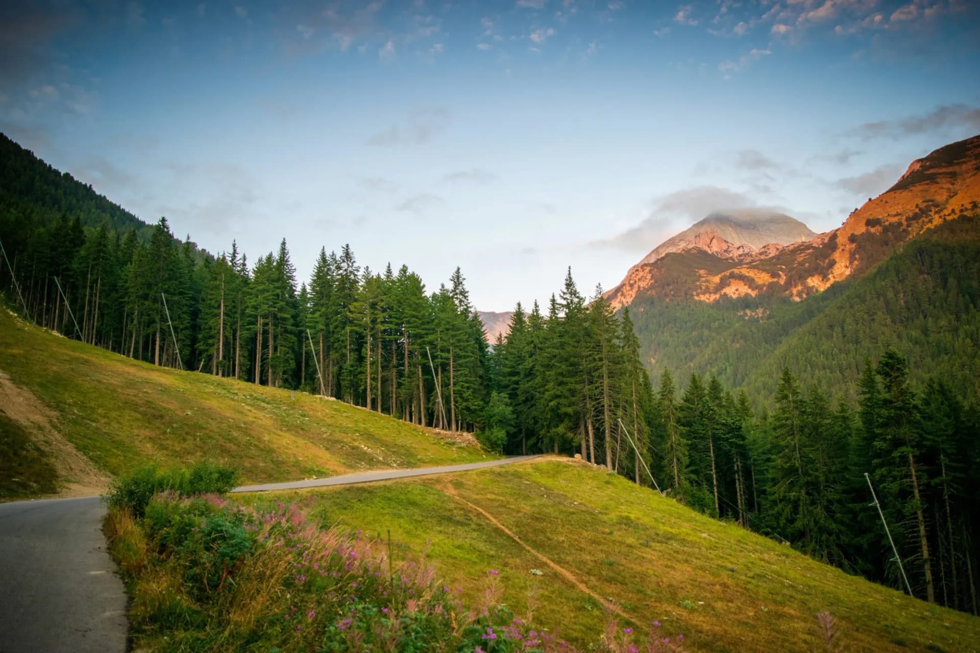 Path between Vihren hut and Vihren peak in Pirin national park, near Bansko, Bulgaria