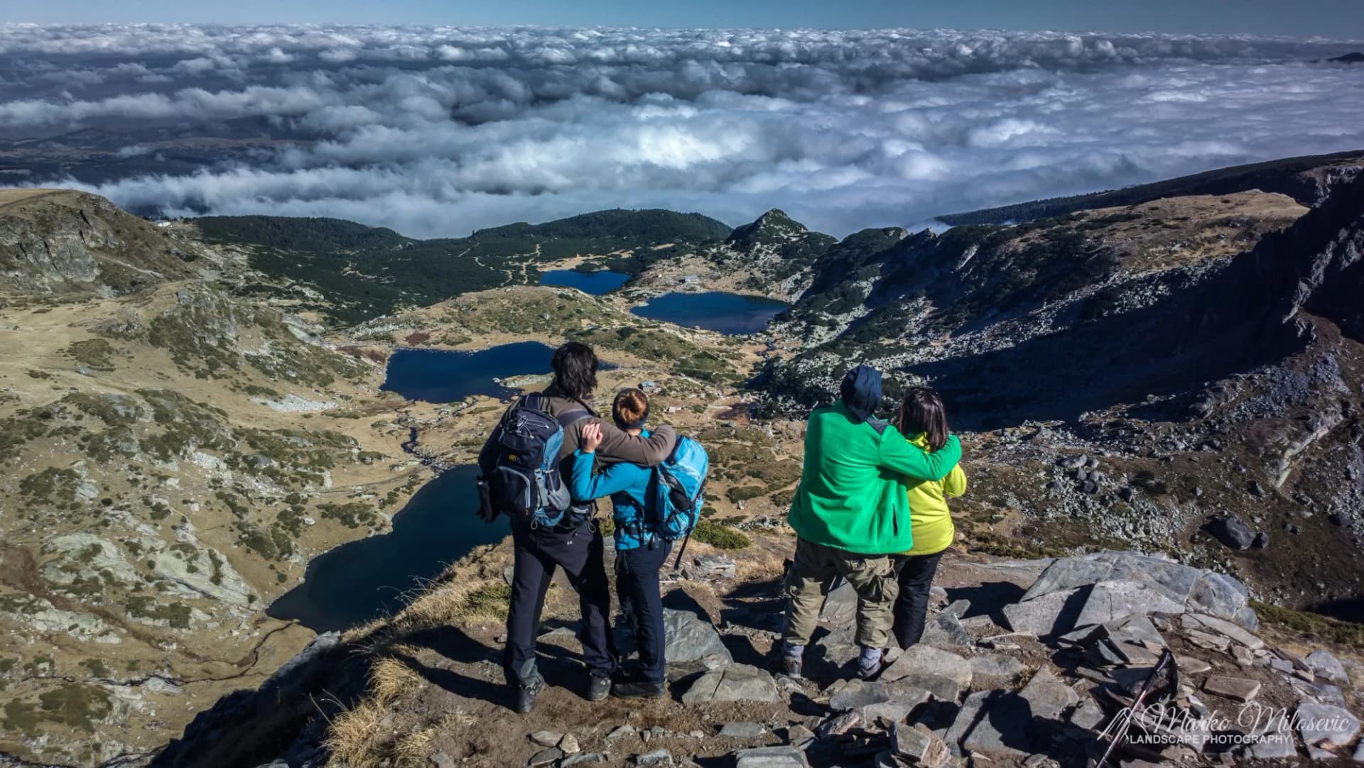 The world is ours, wonderfull view on seven Rila lakes, above clouds