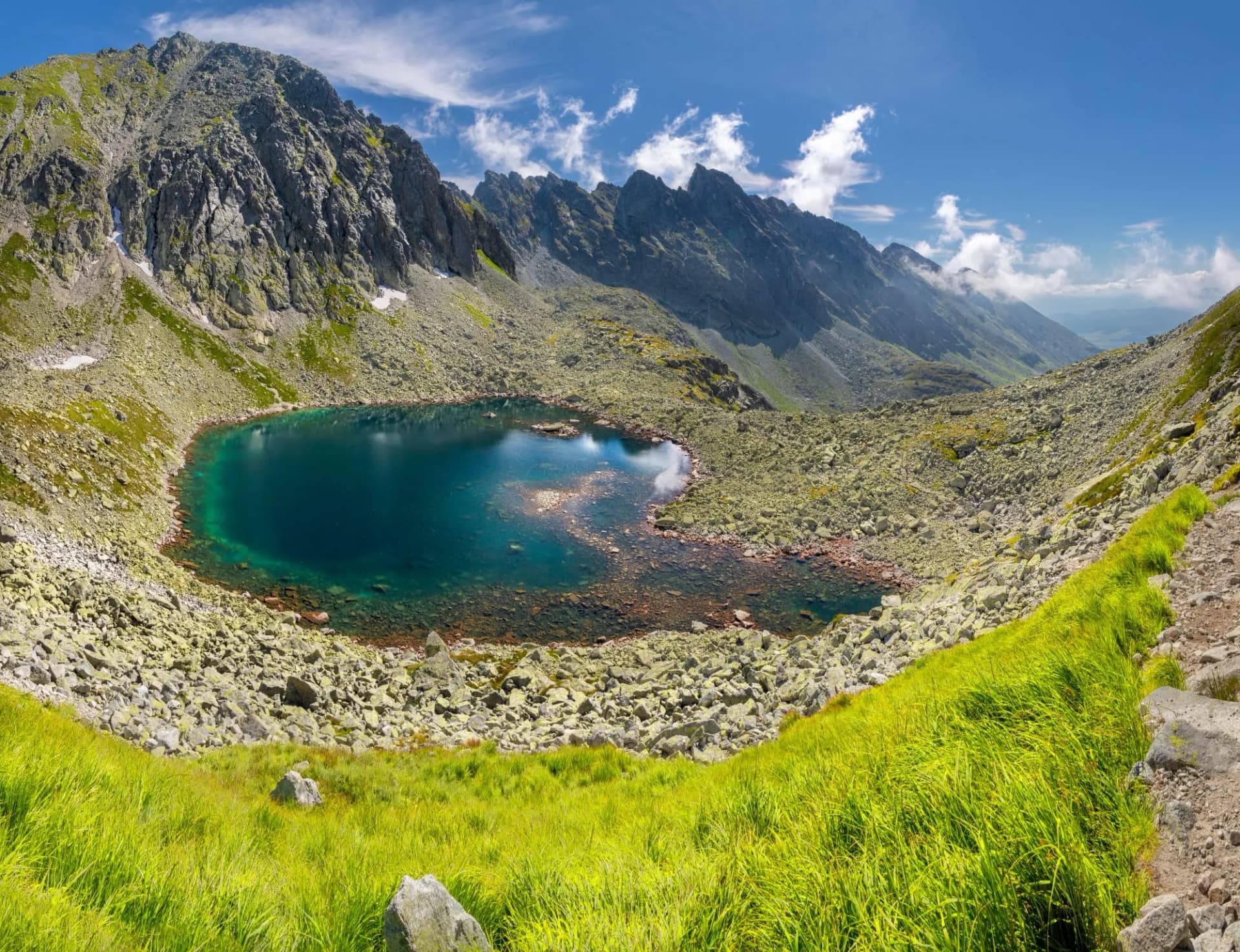 High Tatras - Slovakia - The the look to Capie pleso lake with the Satan peak in the background.