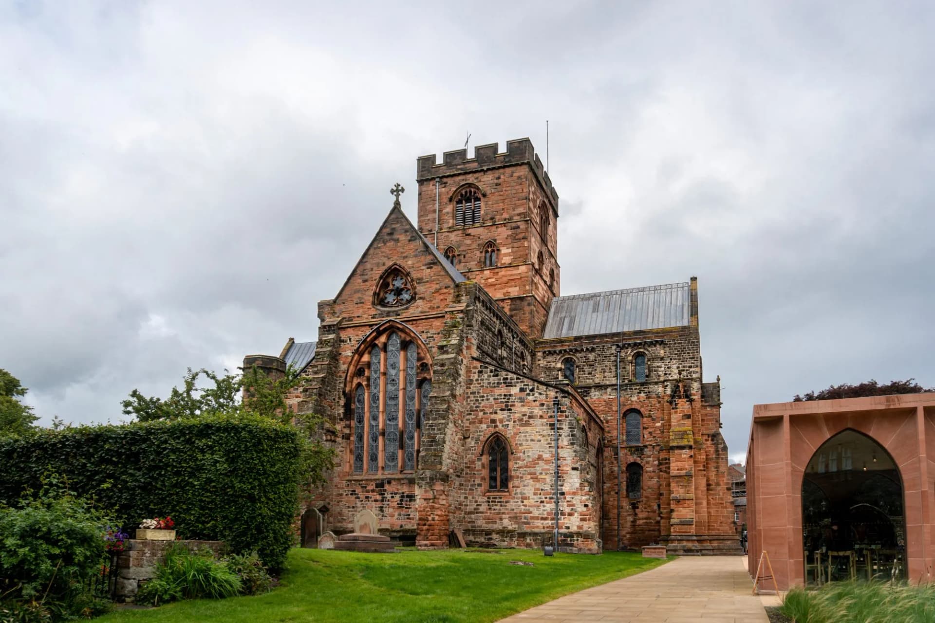 Carlisle Cathedral in the city of Carlisle, Cumbria, UK