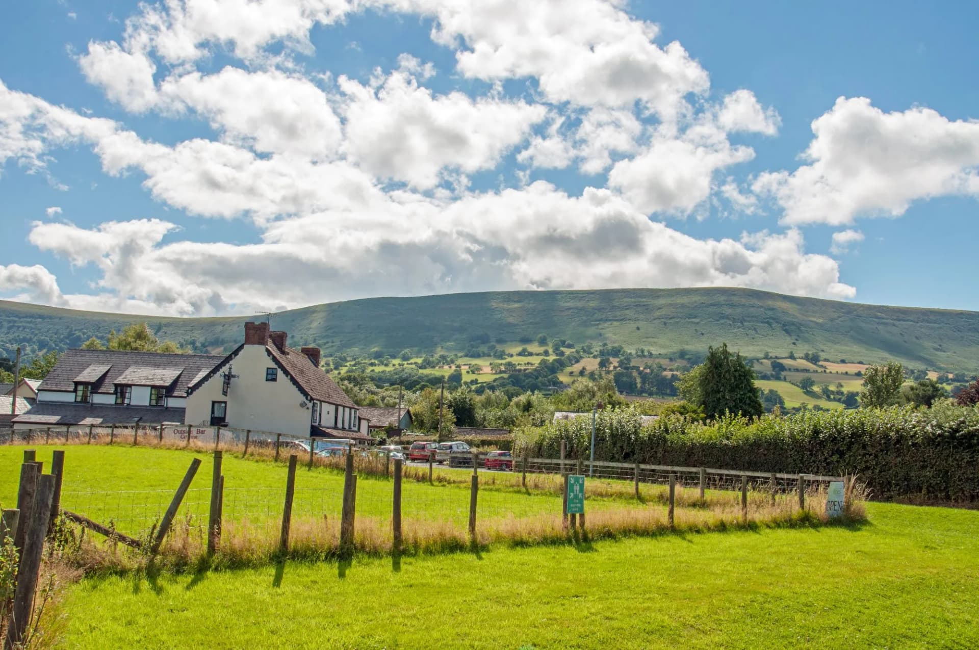 Black mountains scenery near Longtown, England and Wales.