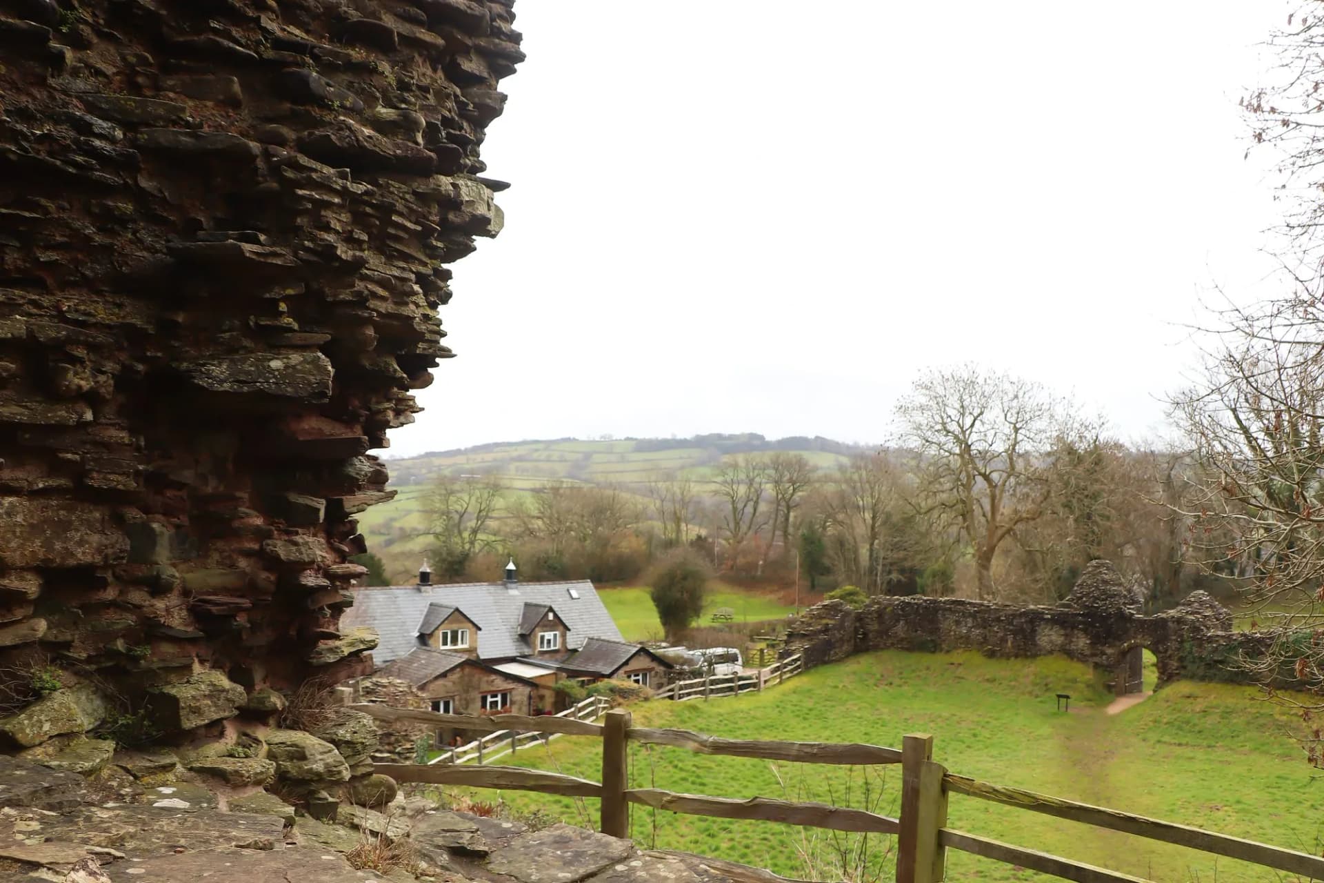 Ruins of Longtown Castle in Herefordshire