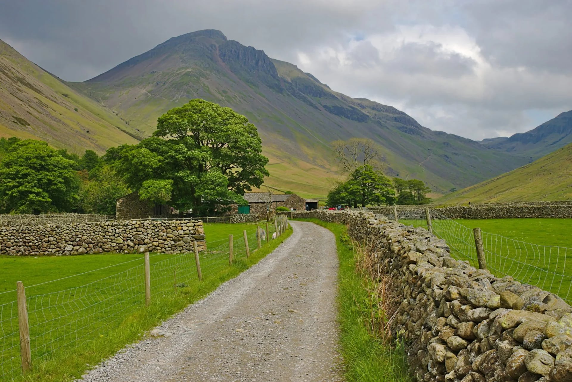 Great Gable rising above Wasdale Head in the Lake District