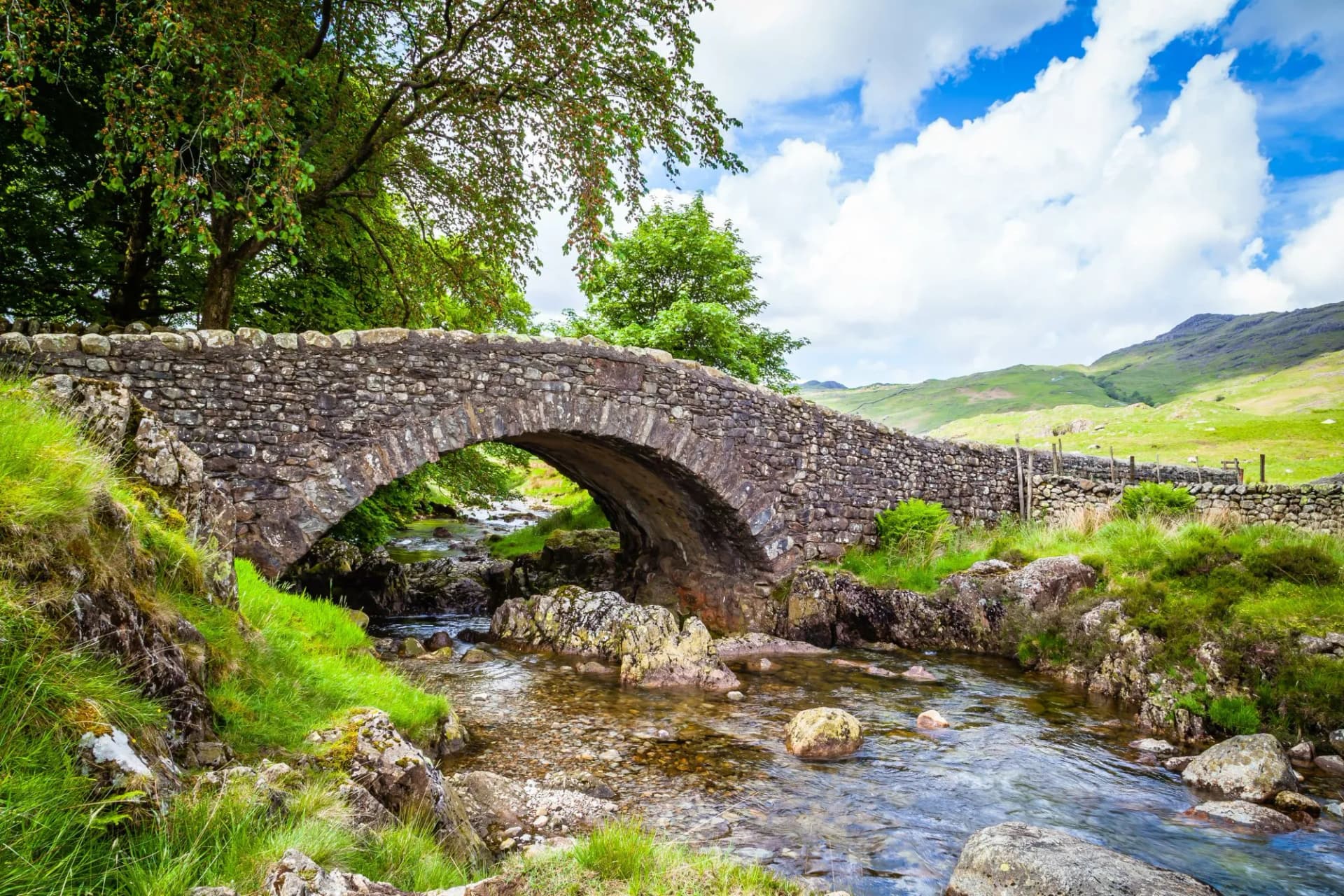 Bridge over the River Esk in the Lake district, Cumbria, United Kingdom
