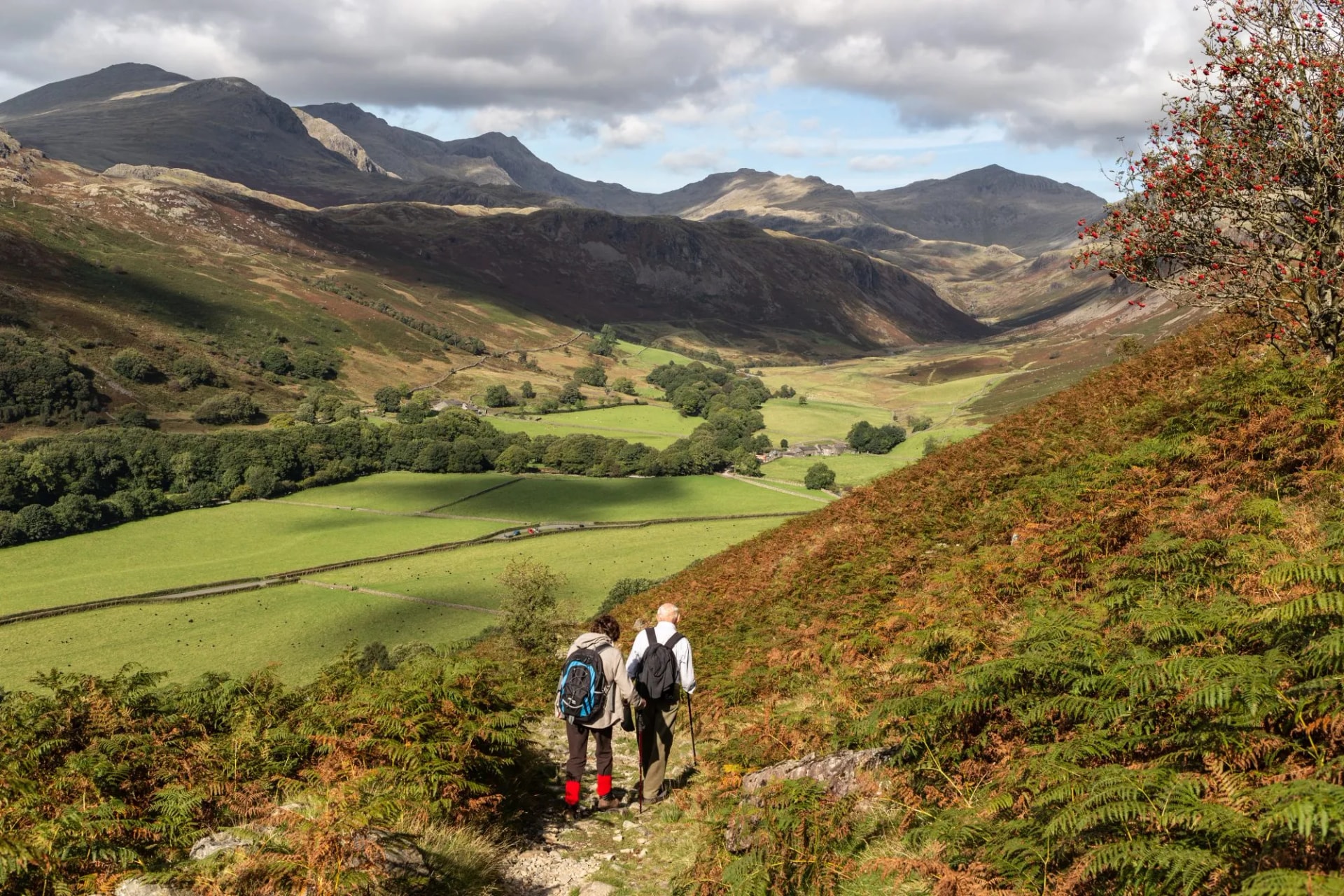 Elderly ramblers in Esdale