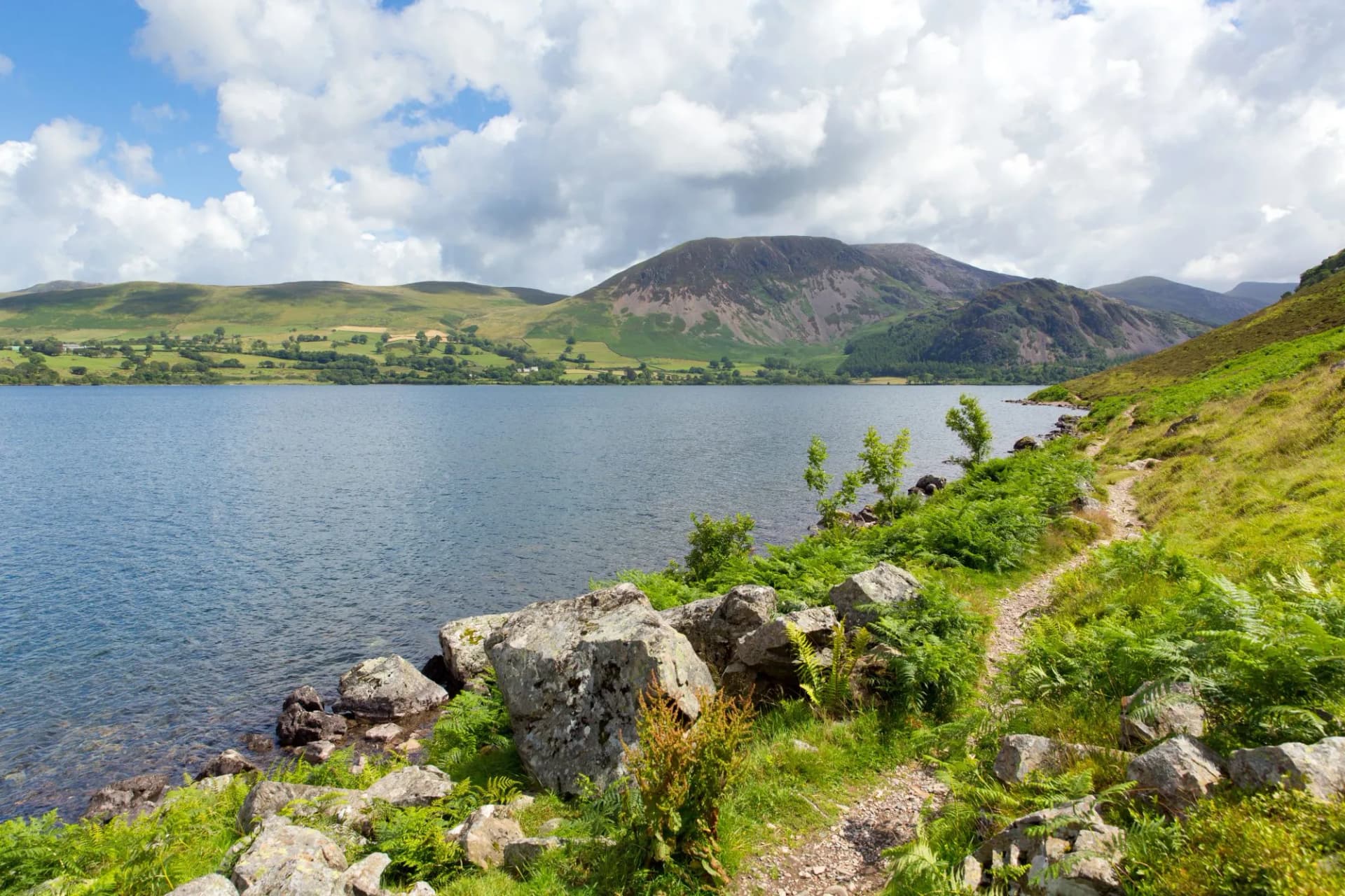 Path around Ennerdale Lake District National Park uk