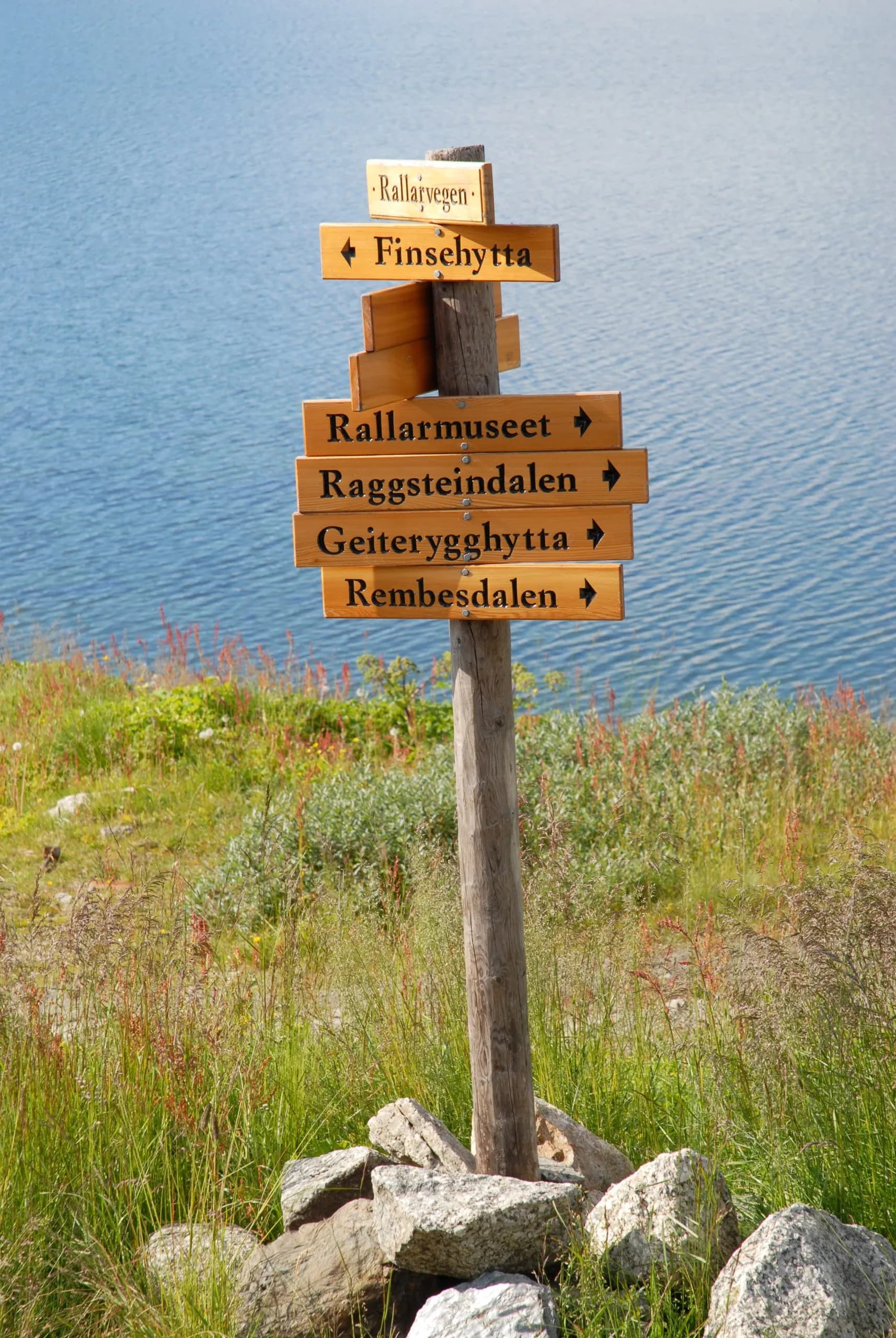 Signs in the mountains of Finse, Hardangervidda, Norway