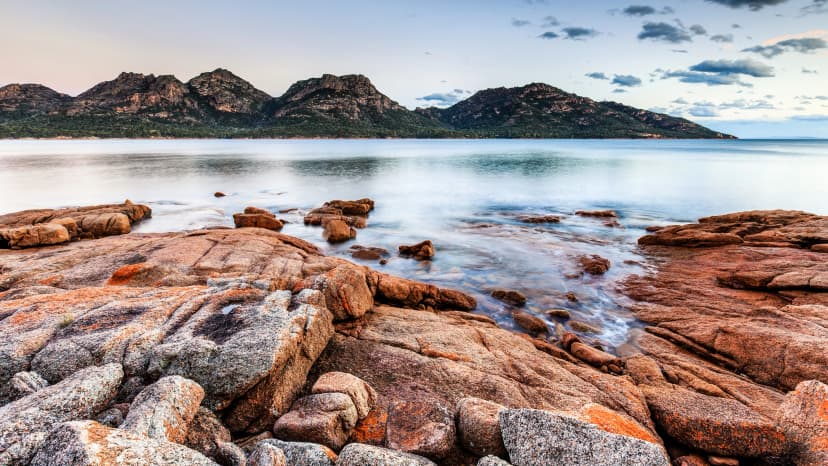 The Hazards seen from Coles Bay