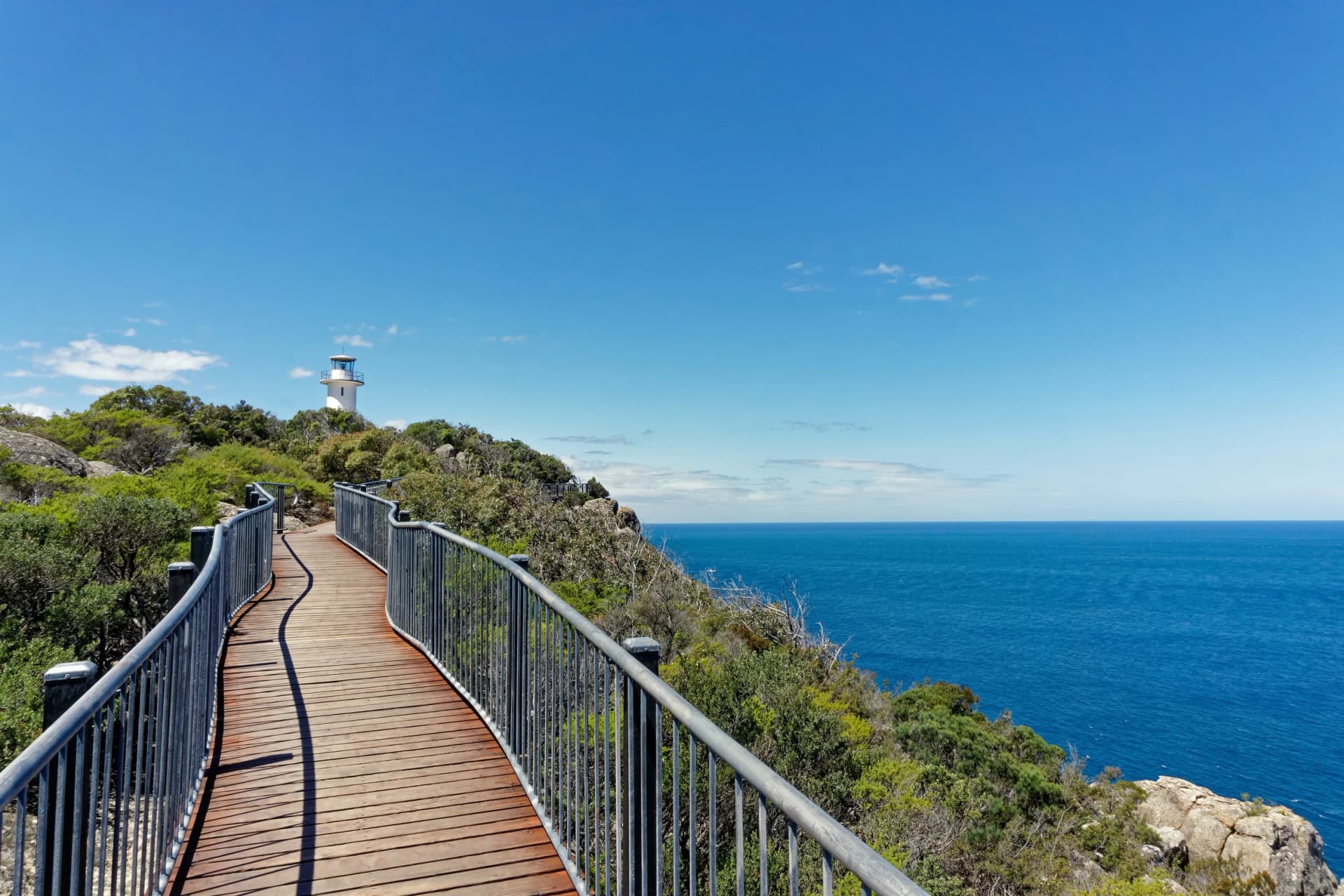 Boardwalk to Cape Tourville Lighthouse