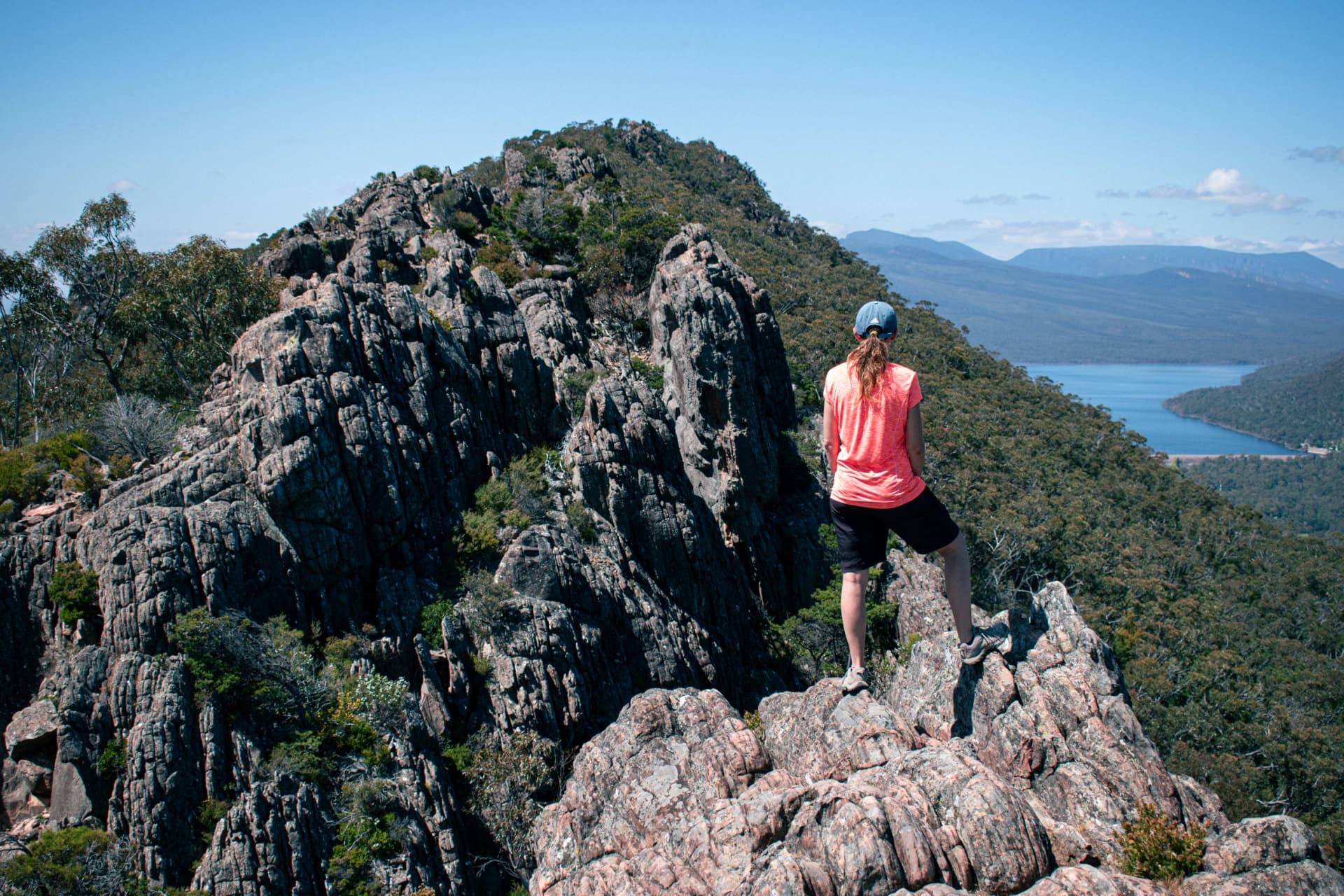 Walker on Boronia Peak above Halls Gap