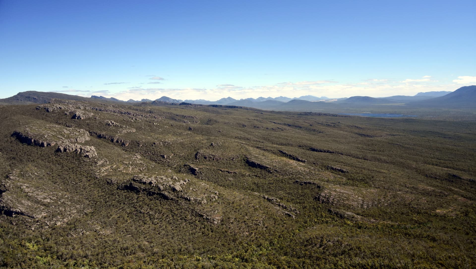Grampians ranges at sunset