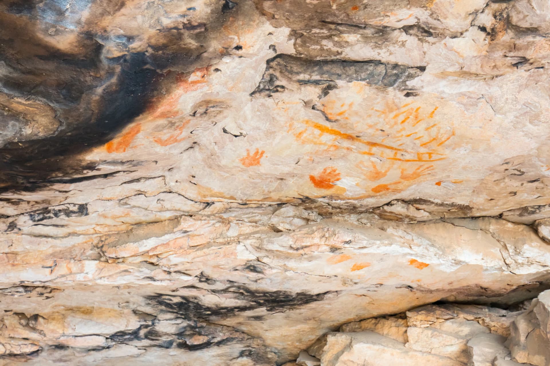 Aboriginal rock art at Gulgurn Manja Shelter