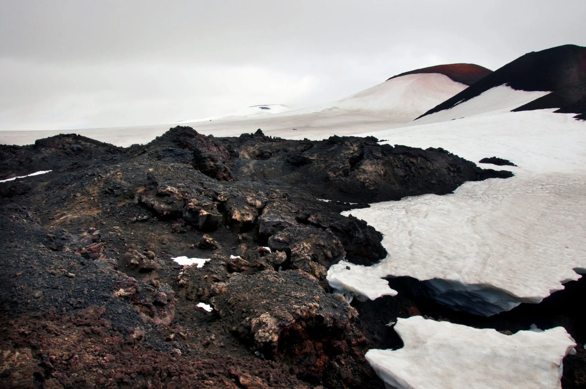 The lava field in Fimmvörðuháls area, Eyafjallajokull, Iceland