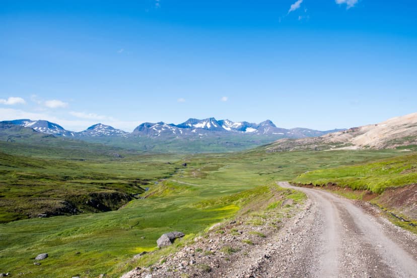 The beautiful countryside landscape of Borgarfjordur Eystri in Iceland