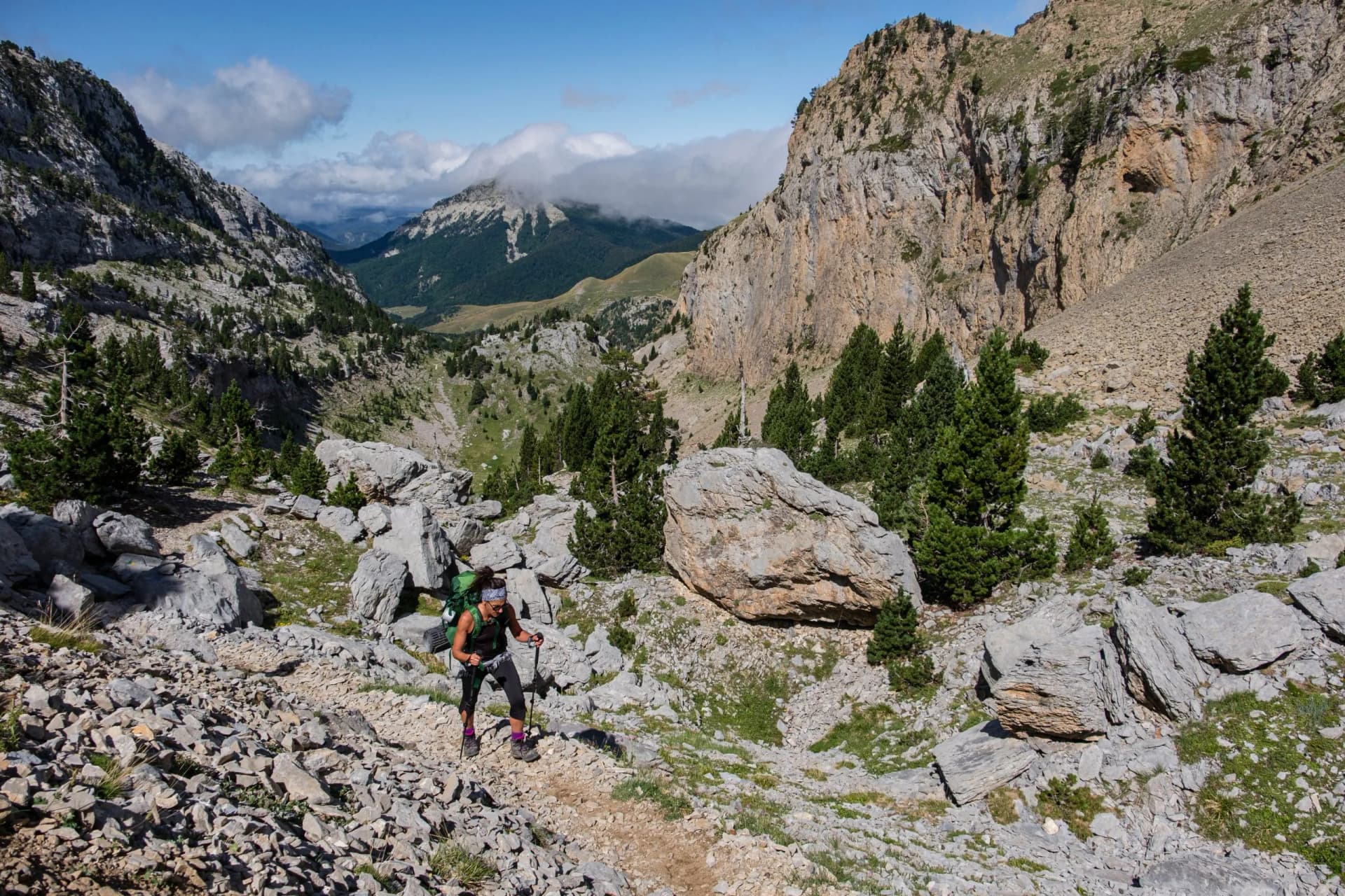 Foyas del Ingeniero, ruta de las Golondrinas, barranco de Petrechema, pirineos occidentales, , Huesca, Aragón, Spain, Europe